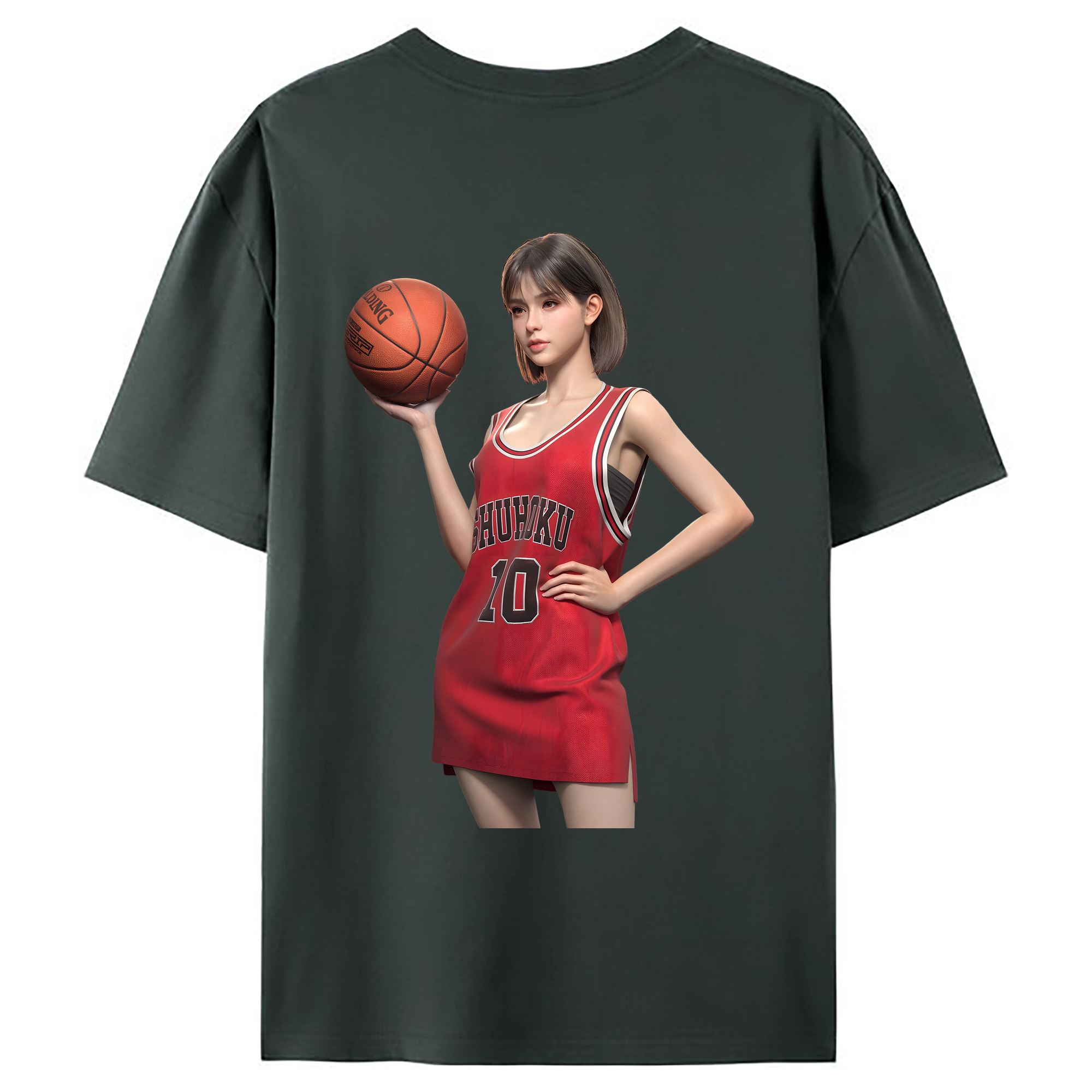 （画像用） SLAM DUNK／スラムダンク 綿100％ メンズ半袖Tシャツ（バックプリント） 通気性